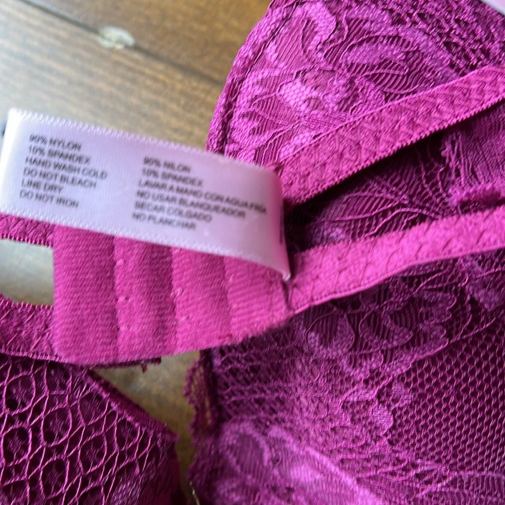 Juicy Couture Sexy Extreme Push-Up Plum Envy Bra - Sz 34C
